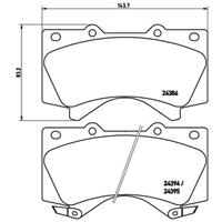 Remblokkenset, schijfrem BREMBO, u.a. für Toyota, Lexus