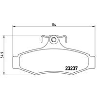 Remblokkenset, schijfrem BREMBO, u.a. für Daewoo, Ssangyong, Chevrolet