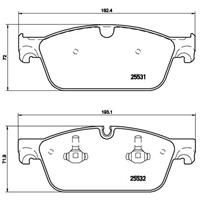 Remblokkenset, schijfrem BREMBO, u.a. für Mercedes-Benz