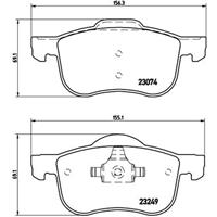 Remblokkenset, schijfrem BREMBO, u.a. für Volvo