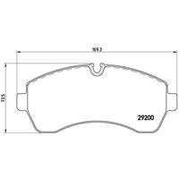 Remblokkenset, schijfrem BREMBO, u.a. für Mercedes-Benz, VW