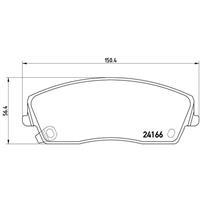 Remblokkenset, schijfrem BREMBO, u.a. für Dodge, Lancia, Chrysler