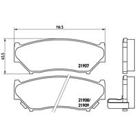 Remblokkenset, schijfrem BREMBO, u.a. für GEO, Suzuki