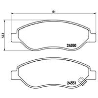 Remblokkenset, schijfrem BREMBO, u.a. für Opel