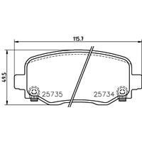 Remblokkenset, schijfrem BREMBO, u.a. für Jeep, Chrysler