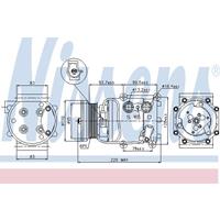 Compressor, airconditioning NISSENS, Spanning (Volt)12V, u.a. für Mazda, Ford