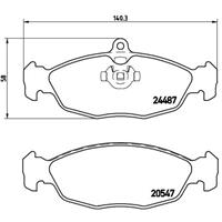 Remblokkenset, schijfrem BREMBO, u.a. für Jaguar, Aston Martin, Daimler