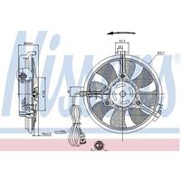 Koelventilatorwiel NISSENS, Diameter (mm)280mm, Spanning (Volt)12V, u.a. für Ford, Audi, VW, Seat