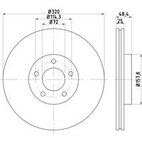 hellapagid Bremsscheibe 'PRO' | HELLA PAGID (8DD 355 117-891)