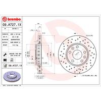 Remschijf BREMBO XTRA LINE BREMBO, Remschijftype: Geperforeerd / Geventileerd, u.a. für Mini