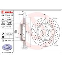 Remschijf COATED DISC LINE BREMBO, Remschijftype: Binnen geventileerd, u.a. für Chrysler, Fiat, Dodge