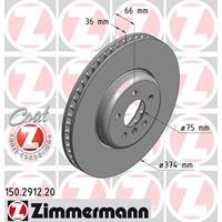 Remschijf COAT Z Zimmermann, Remschijftype: Binnen geventileerd, Inbouwplaats: Links, u.a. für BMW