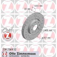 Remschijf SPORT REMSCHIJF COAT Z Zimmermann, Remschijftype: Binnen geventileerd: , u.a. für Opel, Fiat, Vauxhall