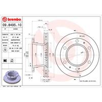 Remschijf COATED DISC LINE BREMBO, Remschijftype: Binnen geventileerd, u.a. für Volvo