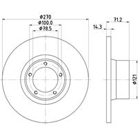 hellapagid Bremsscheibe | HELLA PAGID (8DD 355 100-291)