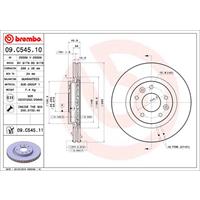 Remschijf COATED DISC LINE BREMBO, Remschijftype: Binnen geventileerd, u.a. für Renault, Nissan