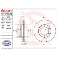 Remschijf COATED DISC LINE BREMBO, Remschijftype: Binnen geventileerd, u.a. für Lancia