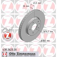 Remschijf Zimmermann, Remschijftype: Binnen geventileerd, u.a. für Opel, Vauxhall, Chevrolet