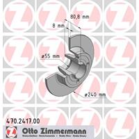 Zimmermann Bremsscheiben 470.2417.00 Scheibenbremsen,Bremsscheibe RENAULT,NISSAN,CLIO III BR0/1, CR0/1,TWINGO II CN0_,MODUS / GRAND MODUS F/JP0_