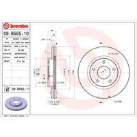 Remschijf COATED DISC LINE BREMBO, Remschijftype: Geperforeerd / Geventileerd, u.a. für Mercedes-Benz