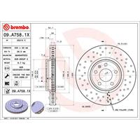 Remschijf COATED DISC LINE BREMBO, Remschijftype: Geperforeerd / Geventileerd, u.a. für Mercedes-Benz