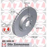 Remschijf COAT Z Zimmermann, Remschijftype: Geperforeerd, u.a. für Mercedes-Benz