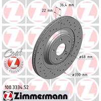 Bremsscheibe Hinterachse Zimmermann 100.3334.52