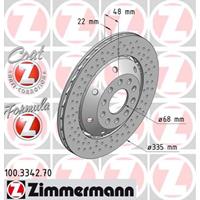 Bremsscheibe Hinterachse rechts Zimmermann 100.3342.70