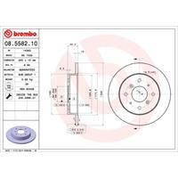 Remschijf BREMBO 08.5582.10, 1 deel