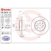 Bremsscheibe Vorderachse Brembo 08.6918.14