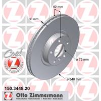 Zimmermann Bremsscheiben 150.3448.20 Scheibenbremsen,Bremsscheibe BMW,X5 E70,X6 E71, E72,X5 F15, F85,X6 F16, F86