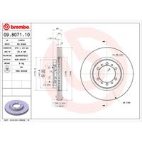 Remschijf BREMBO MAX LINE BREMBO, Remschijftype: Gespleten: , u.a. für Peugeot