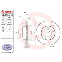 Remschijf BREMBO XTRA LINE BREMBO, Remschijftype: Geperforeerd / Geventileerd, u.a. für Renault, Dacia, Nissan, Lada