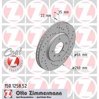 Bremsscheibe 'SPORT COAT Z' | Zimmermann (150.1258.52)