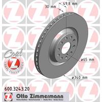 Remschijf Zimmermann, Remschijftype: Binnen geventileerd, u.a. für VW, Audi, Seat, Skoda, Cupra