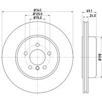 hellapagid Bremsscheibe 'PRO' | HELLA PAGID (8DD 355 119-281)