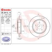 Remschijf COATED DISC LINE BREMBO, Remschijftype: Massief, u.a. für Ford, Ford Usa, Mazda