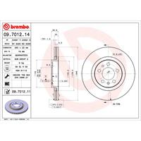 Remschijf COATED DISC LINE BREMBO, Remschijftype: Binnen geventileerd, u.a. für Mitsubishi