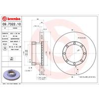 Remschijf COATED DISC LINE BREMBO, Remschijftype: Binnen geventileerd, u.a. für Toyota