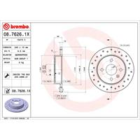 Remschijf BREMBO XTRA LINE BREMBO, Remschijftype: Geperforeerd, u.a. für Opel, Vauxhall, Chevrolet