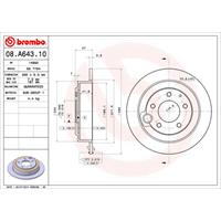 Remschijf BREMBO, Remschijftype: Massief, u.a. für Vauxhall, Opel, Renault, Nissan