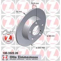 Zimmermann Bremsscheiben 100.3322.20 Scheibenbremsen,Bremsscheibe AUDI,A6 Avant 4B5, C5,A6 4B2, C5