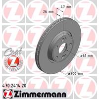 Bremsscheibe Vorderachse Zimmermann 470.2414.20