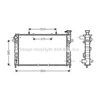 Kühler, Motorkühlung AVA CR2117