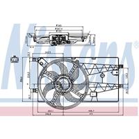 Koelventilatorwiel NISSENS, Diameter (mm)385mm, Spanning (Volt)12V, u.a. für Fiat, Citroën, Peugeot