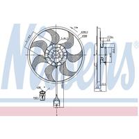Koelventilatorwiel NISSENS, Diameter (mm)368mm, Spanning (Volt)12V, u.a. für Opel, Vauxhall