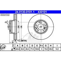 Bremsscheibe | ATE (24.0130-0101.1)