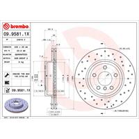 Remschijf BREMBO XTRA LINE BREMBO, Remschijftype: Geperforeerd / Geventileerd, u.a. für BMW