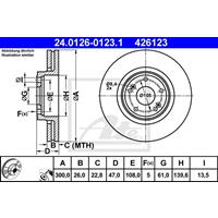 Bremsscheibe | ATE (24.0126-0123.1)