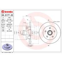 Bremsscheibe Vorderachse Brembo 08.5177.20